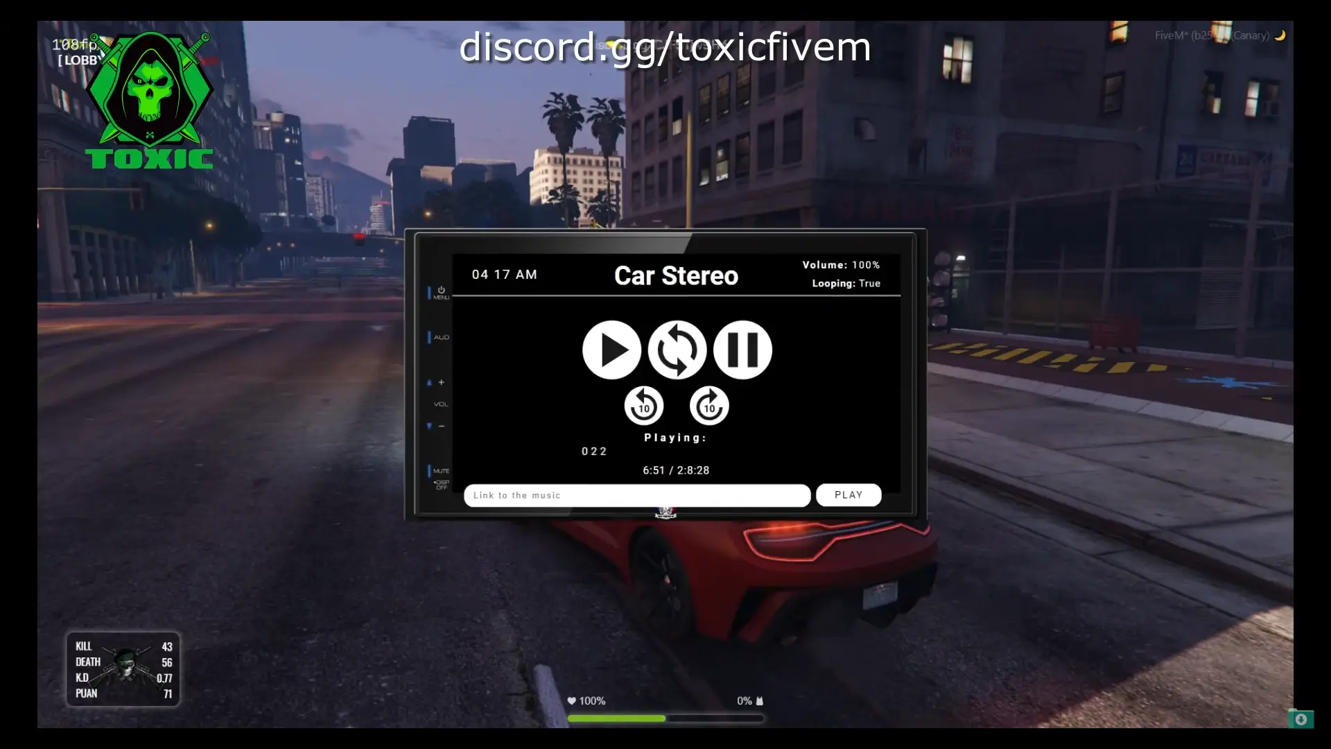 FiveM Car Radio Script – Custom Vehicle Music System (ToxicFiveM) FiveM Car Radio Script – Custom Vehicle Music System (ToxicFiveM)