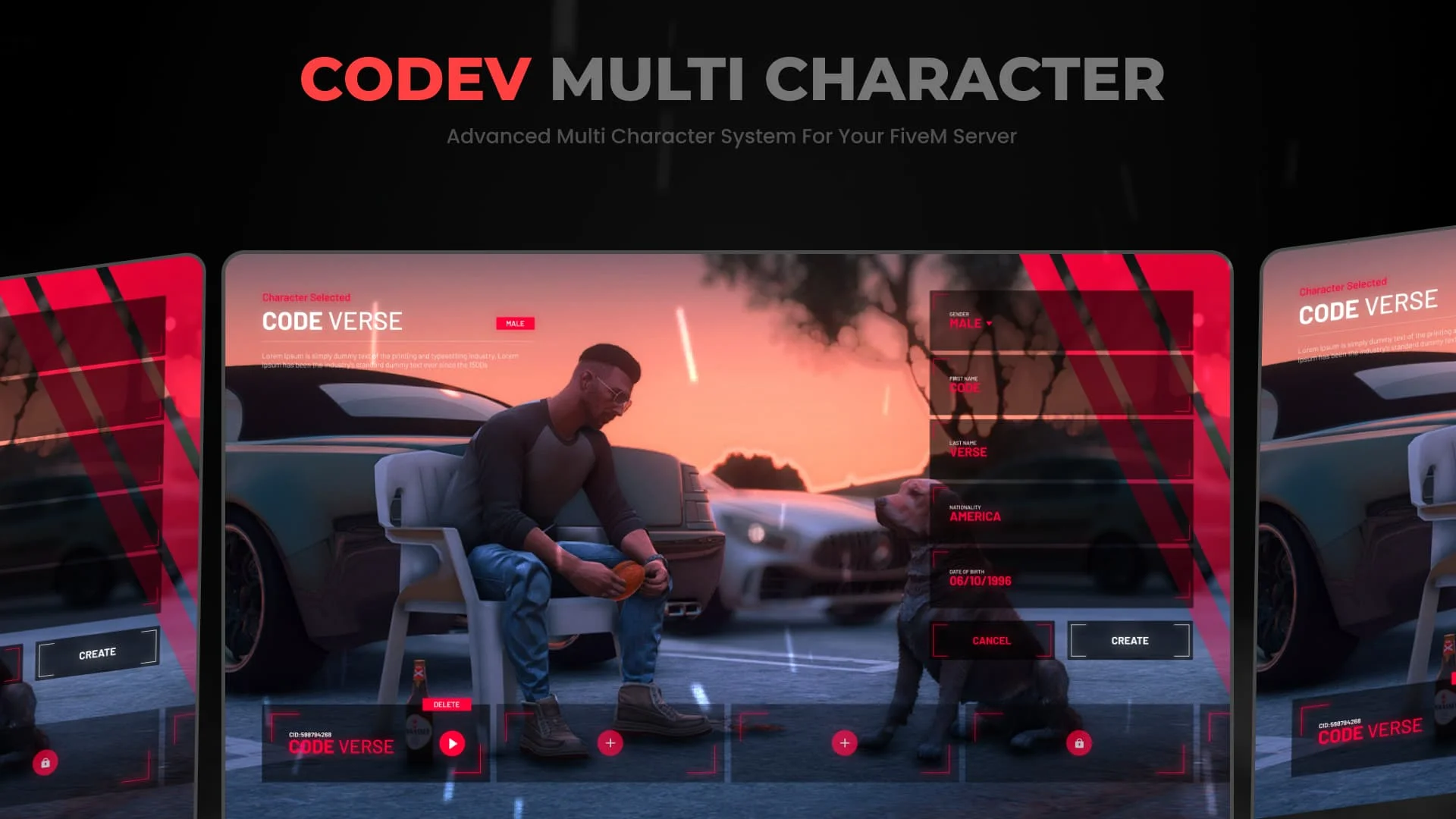FiveM Codev Multi-Character – ESX & QB-Core Script FiveM Codev Multi-Character – ESX & QB-Core Script