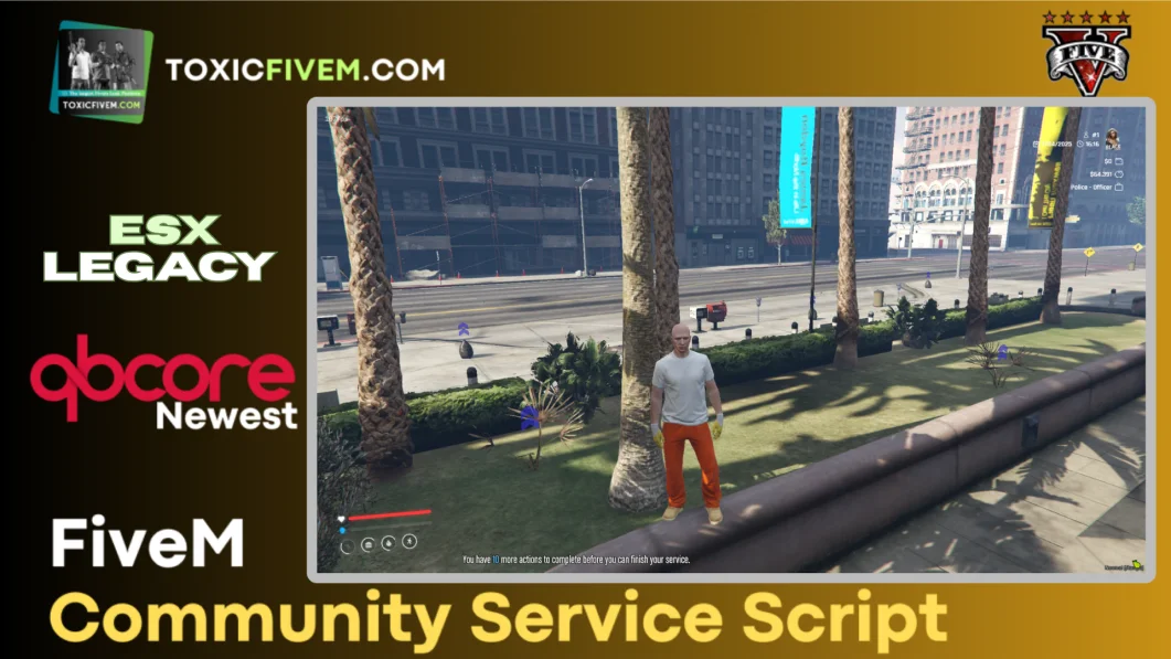 Toxic Community Service Script – Free ESX & QBCore Police Punishment System Toxic Community Service Script – Free ESX & QBCore Police Punishment System
