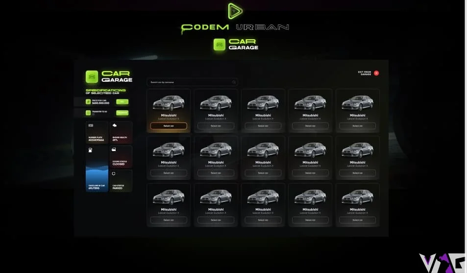 FiveM CodeM-Garage – ESX & QBCore Garage System