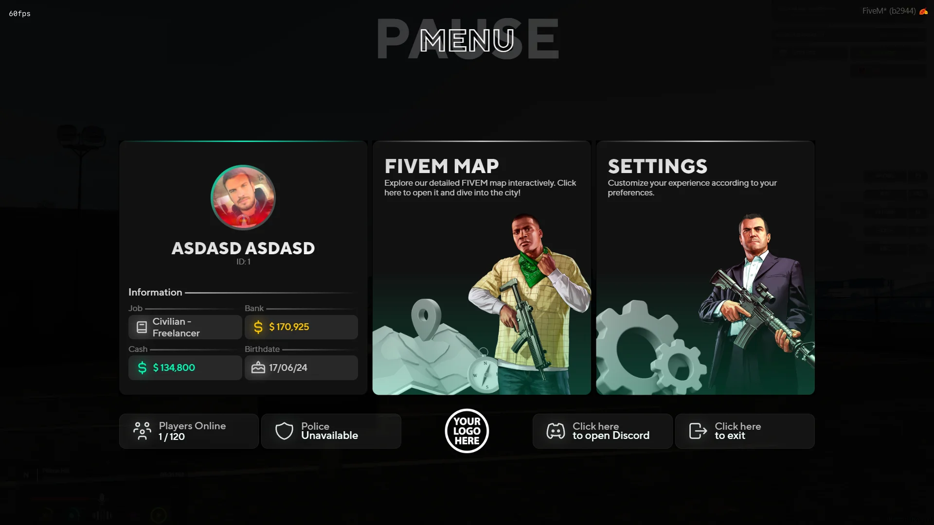Pause Menu Modern UI