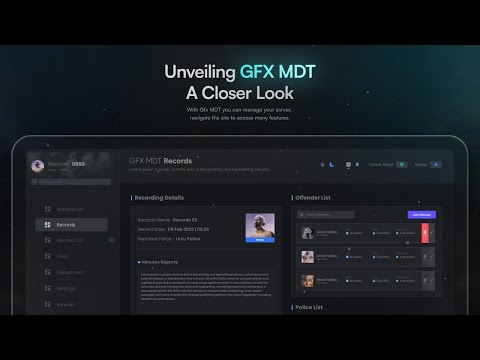 FiveM GFX MDT Script FiveM GFX MDT Script